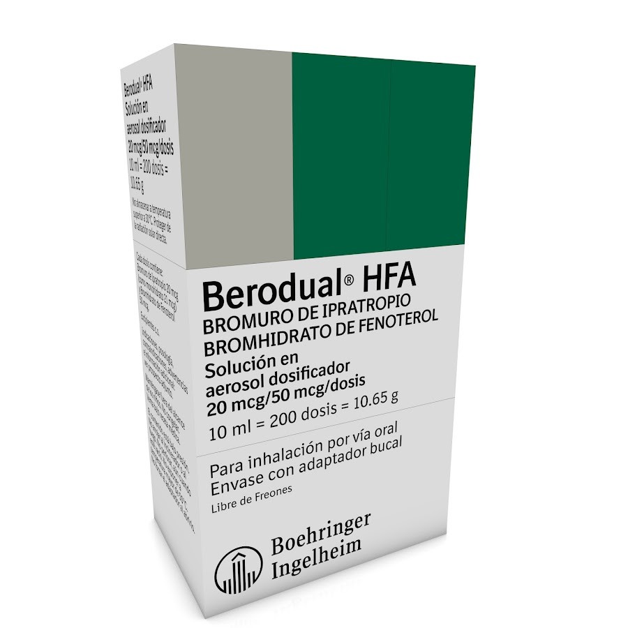 BERODUAL HFA AEROSOL INH FCOX10ML BOE BROMURO IPRATROPIO BROMHIDRATO F