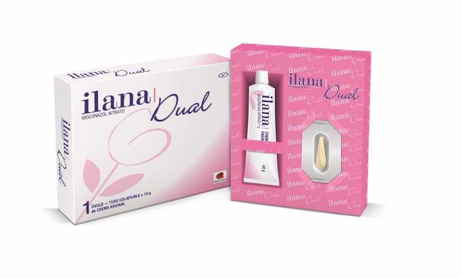 Ilana Dual Crema Vaginal Tubo x10G. x1Ovu. Procaps Isoconazol Nitrato