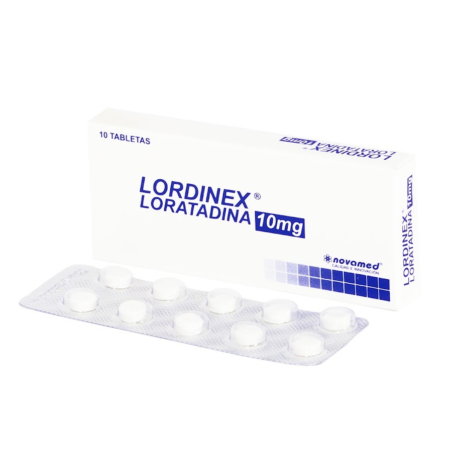 Lordinex 10Mg Tabletas Caja x10Tab. Novamed Loratadina