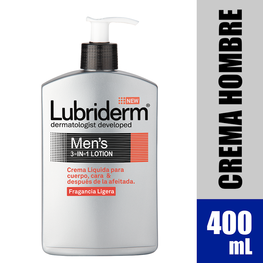 Crema Lubriderm Men's 3 en 1 Con Fragancia x 400 ml