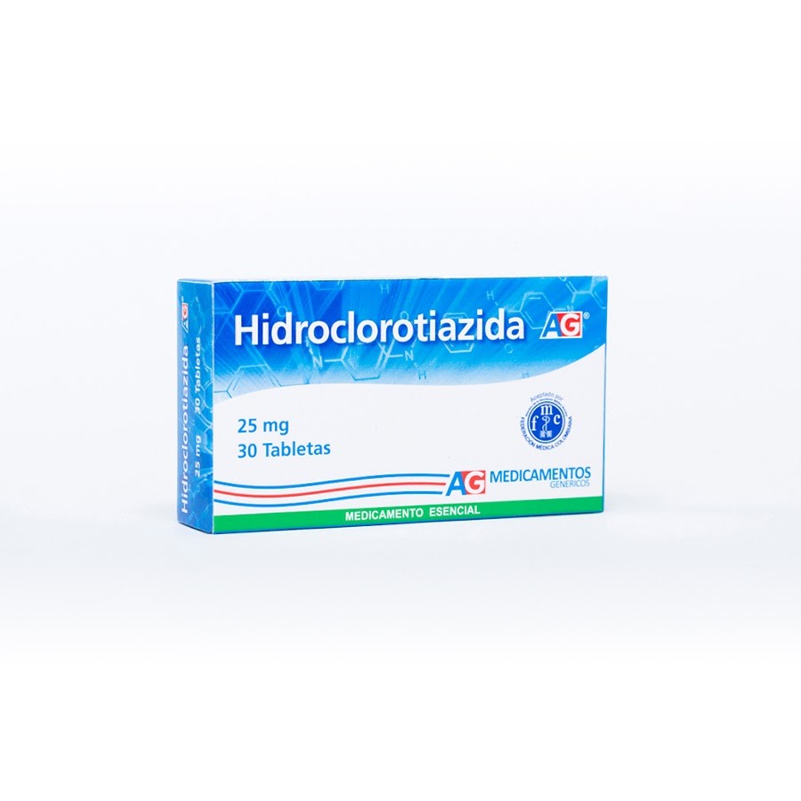 Hidroclorotiazida 25Mg AG Caja x 30Tab