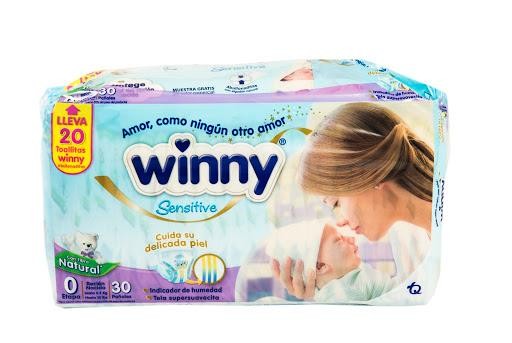 PAÑALES WINNY SENSITIVE ETAPA 0 RECIEN NACIDO X30UND