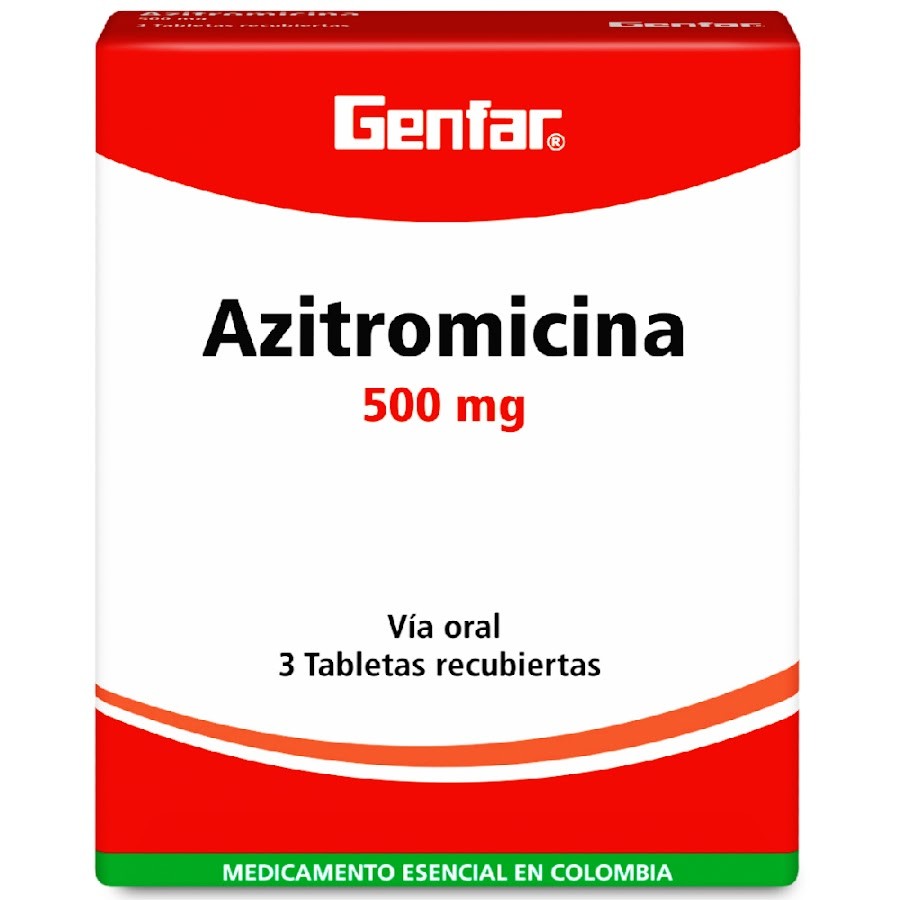 Azitromicina Genfar 500Mg Tabletas Caja X3Tab.