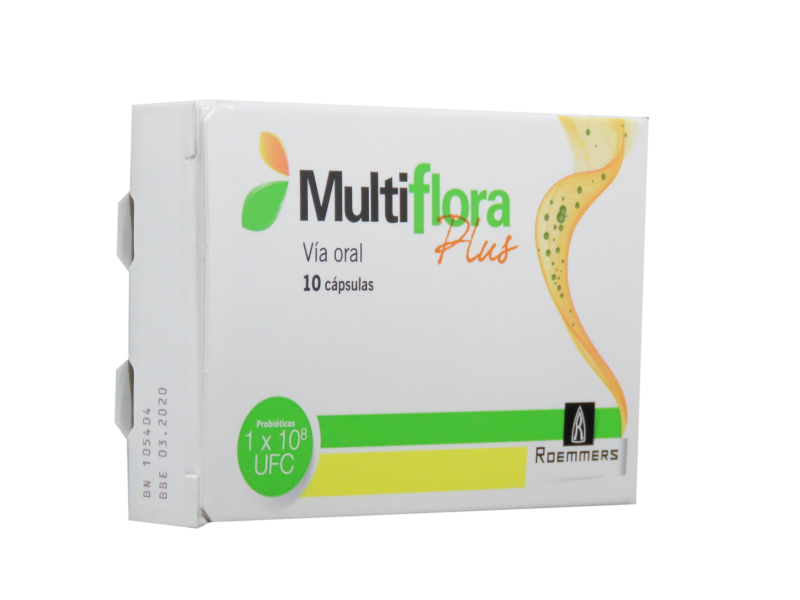 MULTIFLORA Plus 1x10 UFC Cápsula Caja x10cap. ROEMMERS Probióticos
