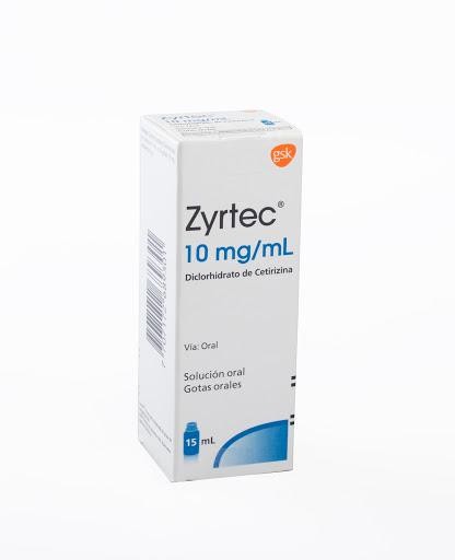 Zyrtec 10Mg Solución Oral Frasco X15Ml. Gsk Cetirizina