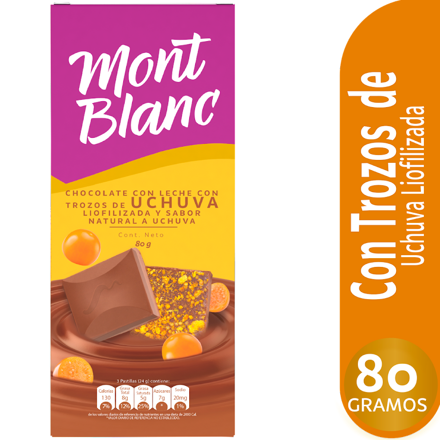 $Chocolate Montblanc Uchuva x 80gr