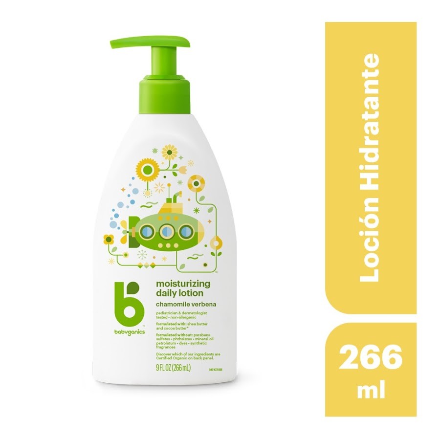 Loción Babyganics Hidratante diaria manzanilla verbena x 266Ml