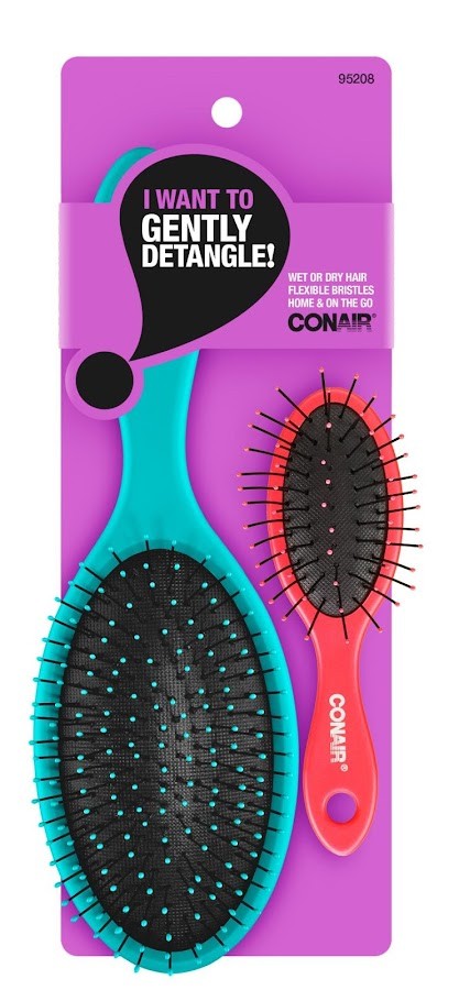 Pack Cepillo Conair Ovalado Mediano + Cepillo Conair Ovalado Pequeño x2und
