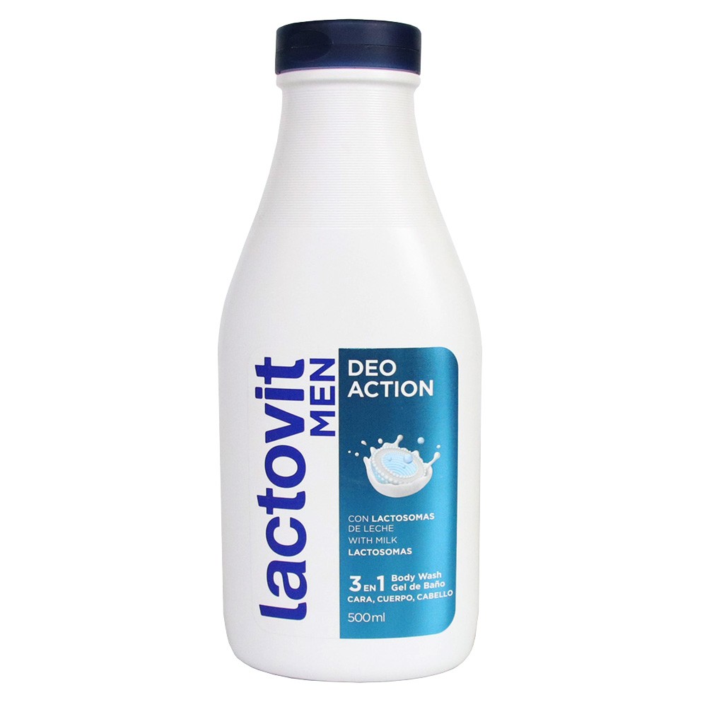 GEL DE BAÑO MEN DEOATION LACTOVIT *500ML