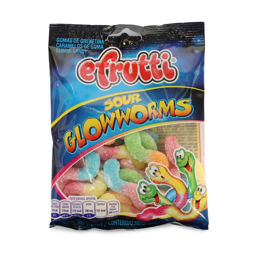 GOMAS SOUR GLOWWORS E-FRUTTI x 100GR