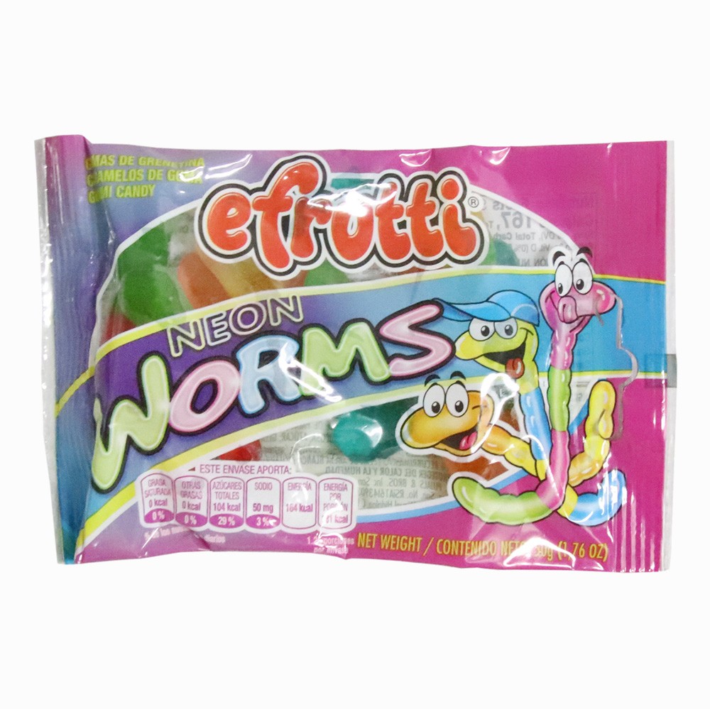 GOMAS NEON WORMS  x 50GR E-FRUTTI