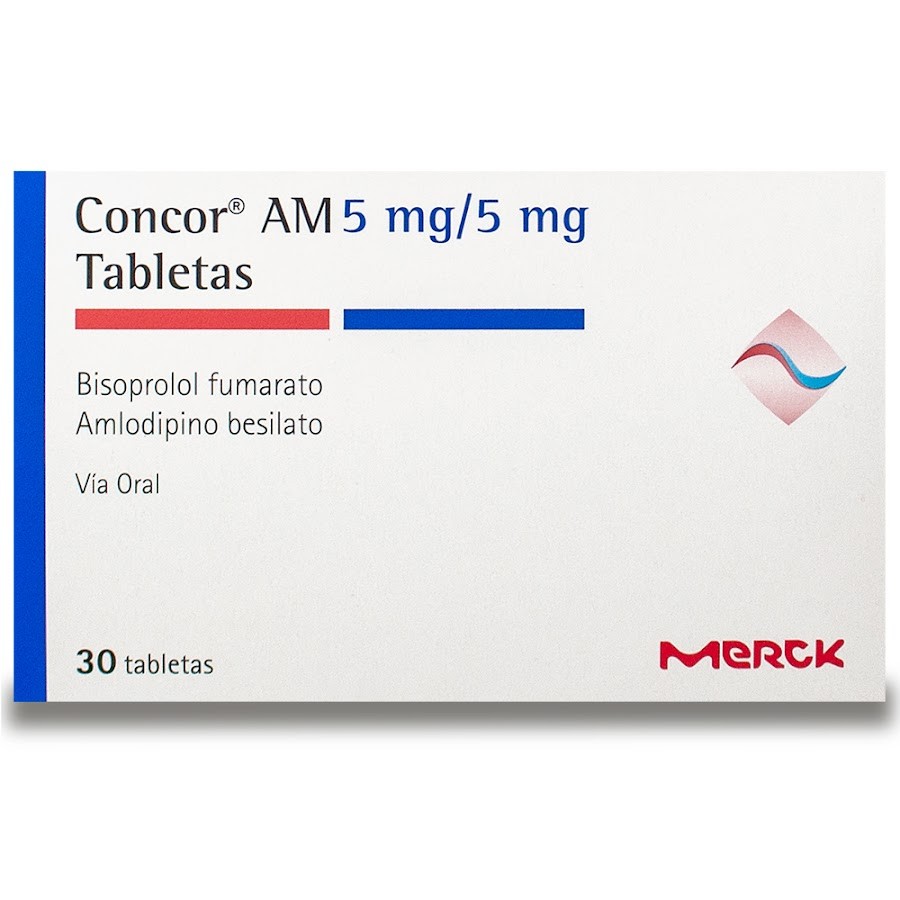 Concor Am 5/5Mg Tab. Caja x30Tab. Merck Bisoprolol Amlodipino Besilato