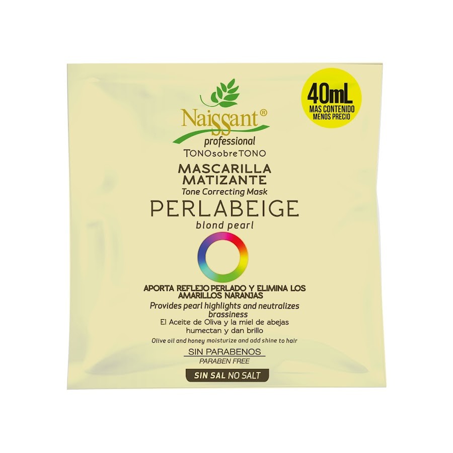 Mascarilla para el cabello Naissant Perla Beige 1 Sachet's x 40 Ml