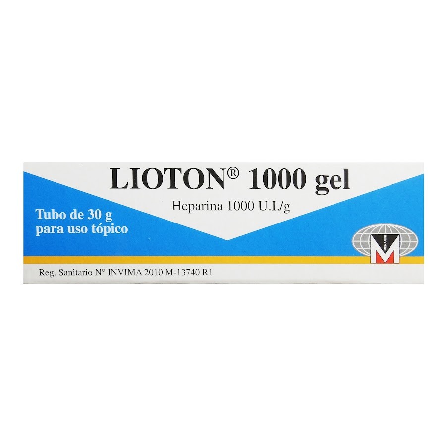 Lioton 1000 U.I/g Menarini Heparina Gel Tubo x 30Gr