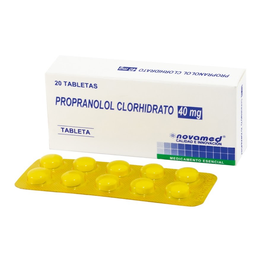 Propranolol Clorhidrato 40Mg Novamed Caja x 20Tab