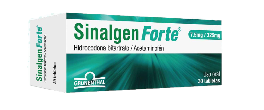 Sinalgen Forte 7.5Mg/322Mg Caja X 30 Tab Hidrocodona Bitartrato Acetam
