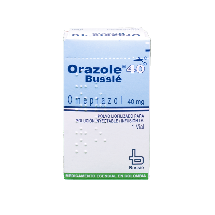 Orazole 40Mg Ampolleta Caja X1Via Bussié Omeprazol