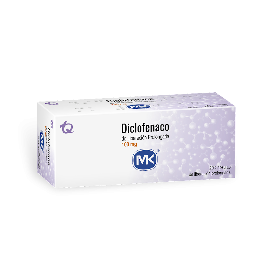 Diclofenaco MK 100mg Cápsula Caja x20Cápsula