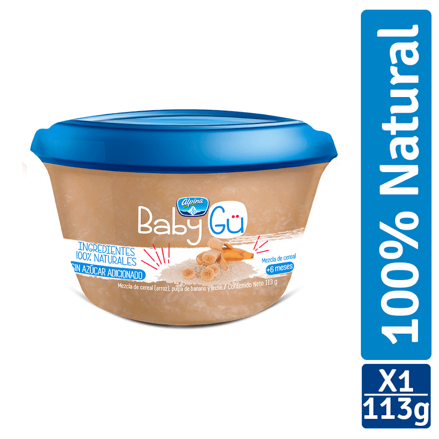 Mezcla de Cereales Baby Gu Alpina Pulpa de Banano +6Meses x 113Gr