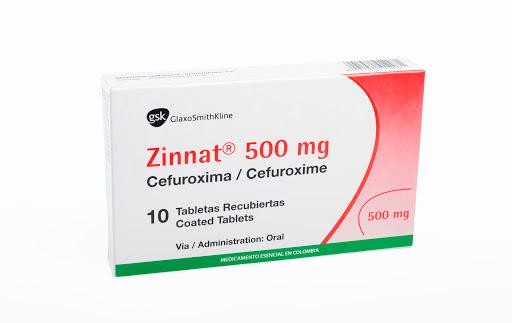 Zinnat 500Mg Tabletas Caja x10Tab. GSK Cefuroxima