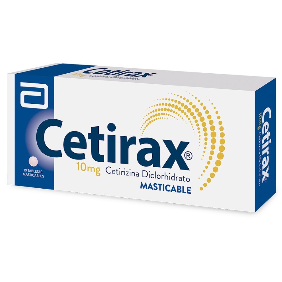 Cetirax 10mg Tab.Mast. Caja x10tab. LAFRANCOL Cetirizina Diclorhidrato