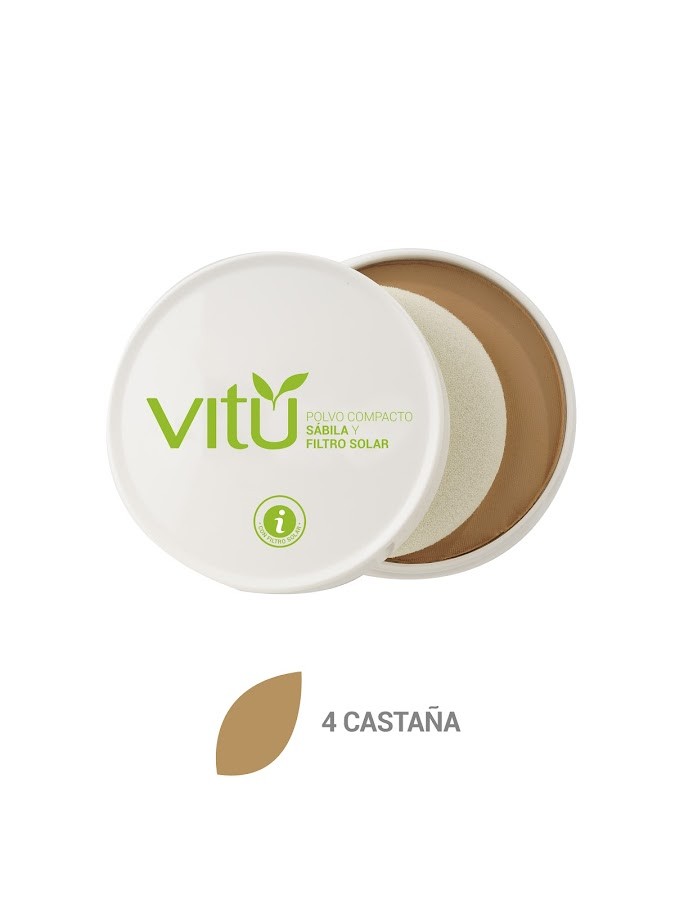 Polvo Compacto Vitu Sabila Y Castaña X 1Und