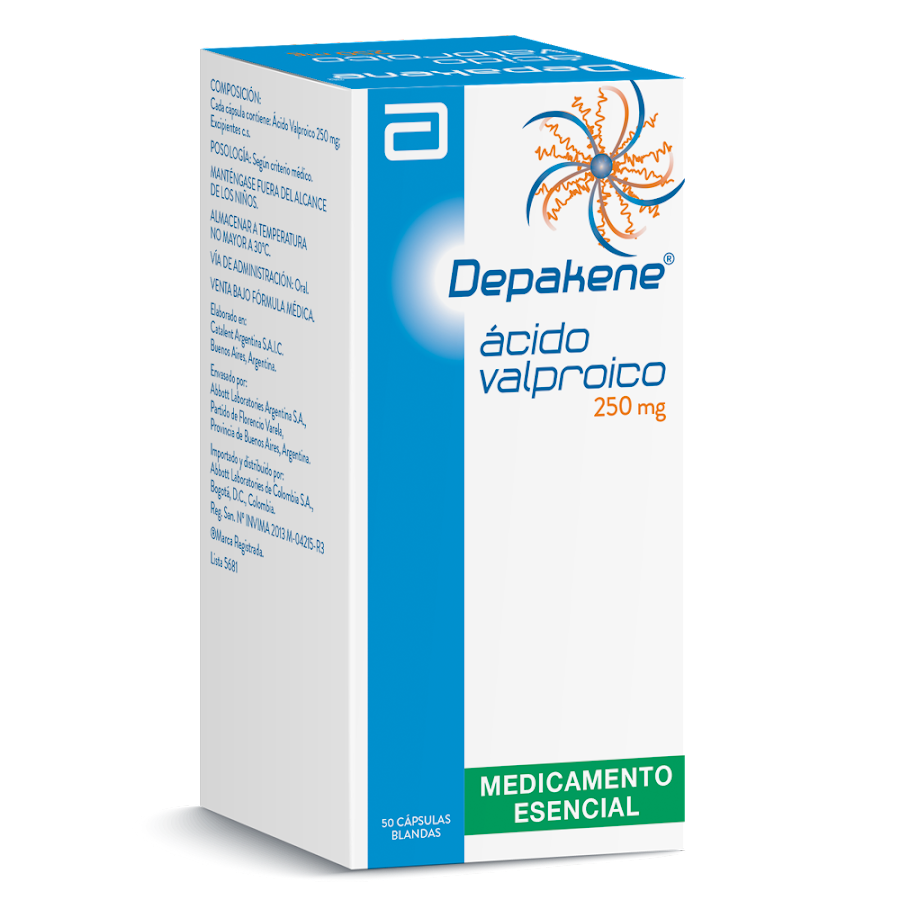 Depakene 250mg Cápsulas Caja x50Cap. ABBOTT Ácido Valproico