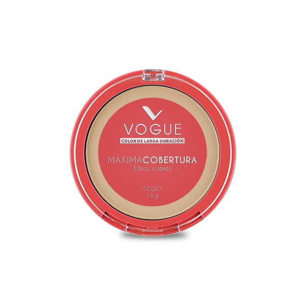 Polvo Compacto Vogue Máxima Cobertura Filtros Solares Caribe x 14Gr