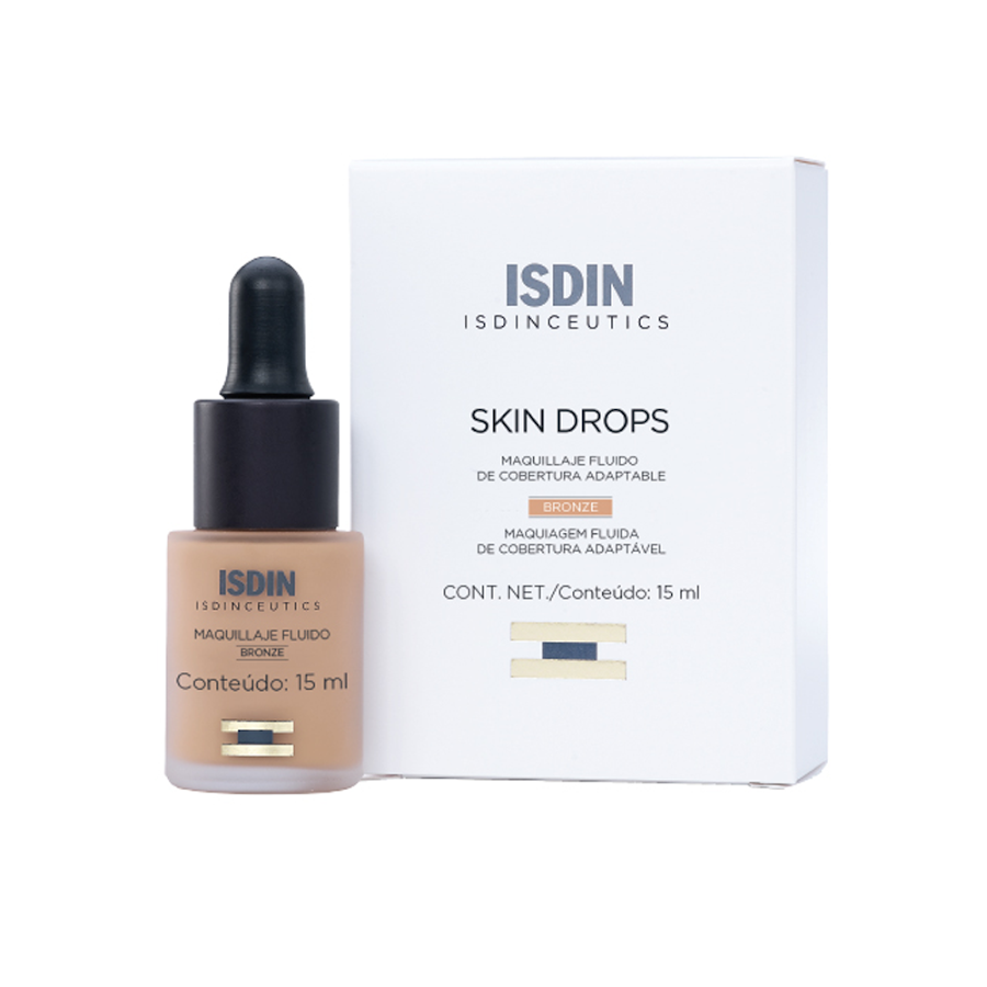 Maquillaje Isdin Skin Drops Bronze Cobertura Fluida adaptable Gotero x 15Ml