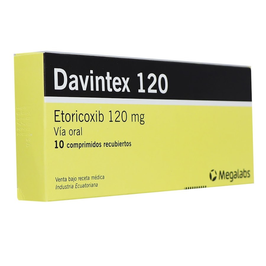 Davintex 120 Megalabs Etoricoxib 120mg Caja x 10Comp