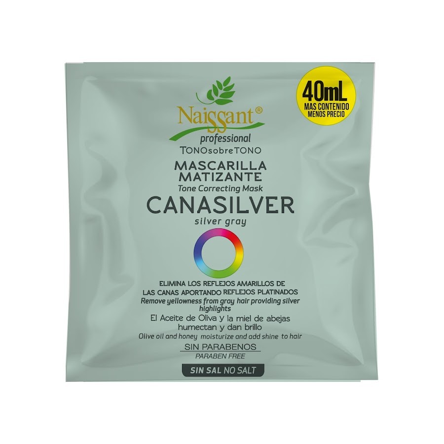 Mascarilla para el cabello Naissant Cana Silver 1 Sachet's x 40 Ml