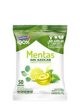 Mentas Colombina Sin Azucar Limon Eucalipto x 50Und