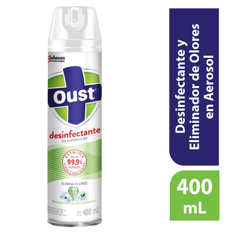 Desinfectante Oust Eliminador Olores Frescura Campestre x327g