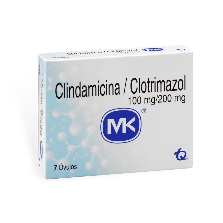 Clindamicina 100Mg Clotrimazol 200Mg MK Caja x 7 Ovulos