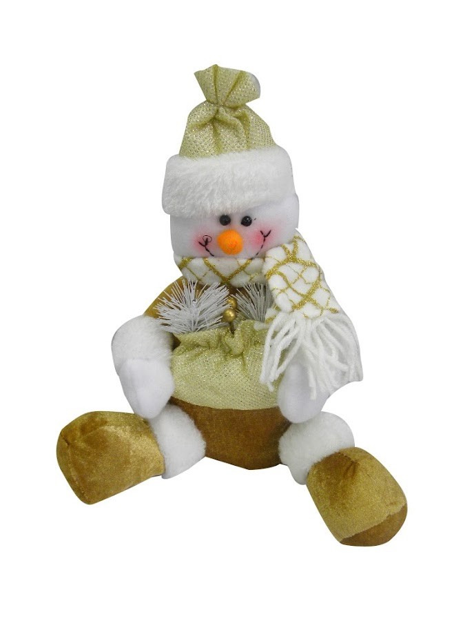 MUÑECO NAVIDEÑO SURTIDO DORADO DE MESA SANTA/SNOWMAN (NAVIDAD 2017)