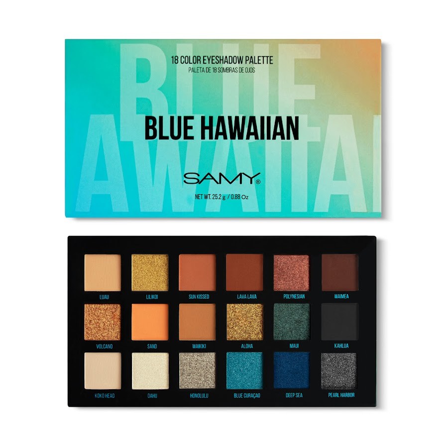 Paleta Compacta Samy Ojos #2 Blue Hawaiian x 1und