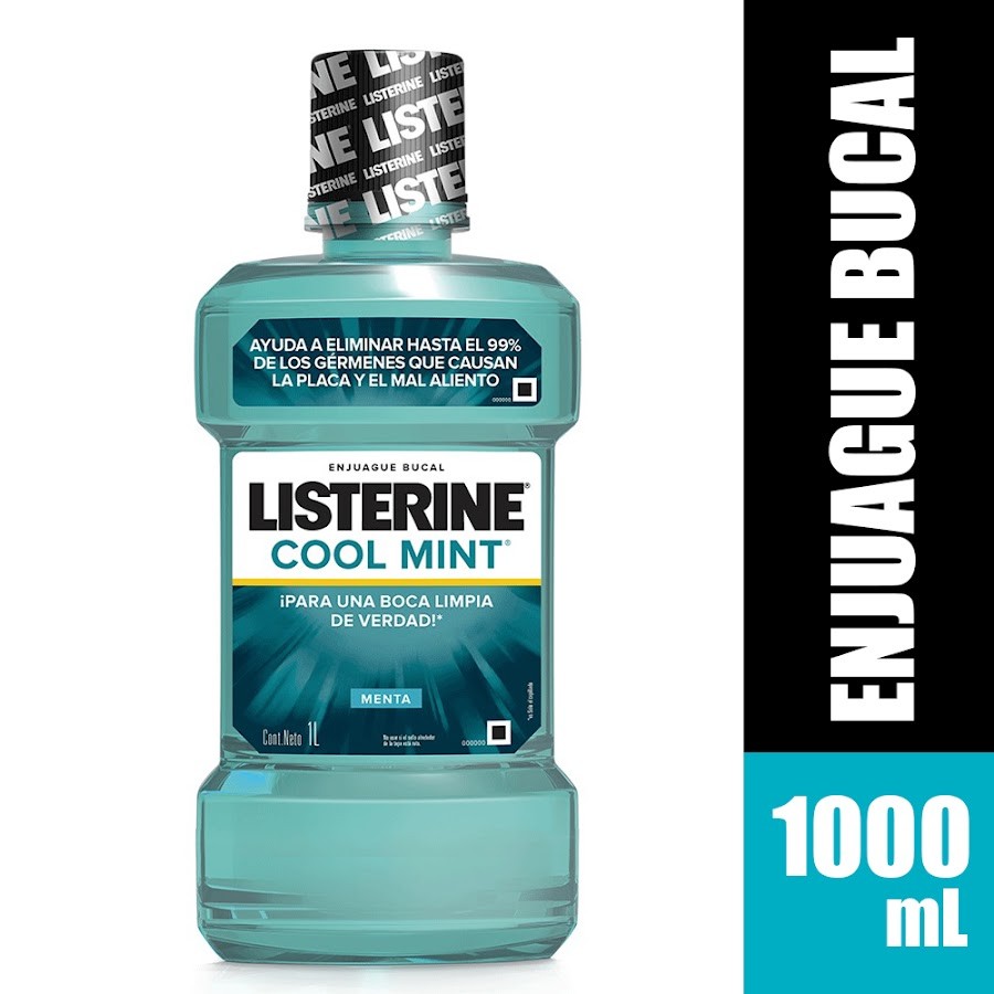 Enjuague Listerine Coolmint 6 x1Litro.