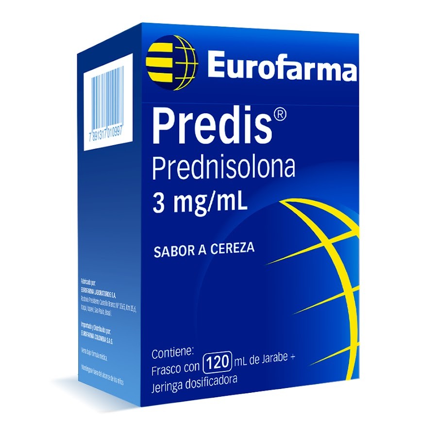 Predis Prednisolona 3mg/ml Eurofarma Sabor Cereza Fco x120ml