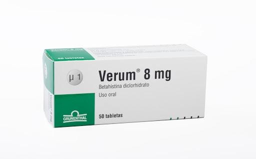Verum 8Mg Tabletas Caja x50Tab. Grünenthal Betahistina Diclorhidrato