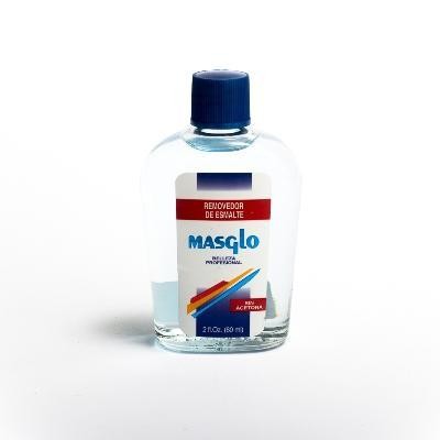 Removedor MASGLO Belleza Profesional Esmalte Sin Acetona x60ml.