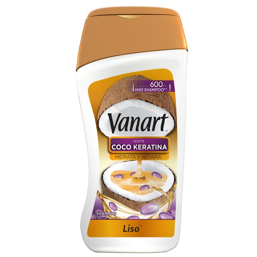 Shampoo Capilar Vanart Liso Coco Keratina 600 ML