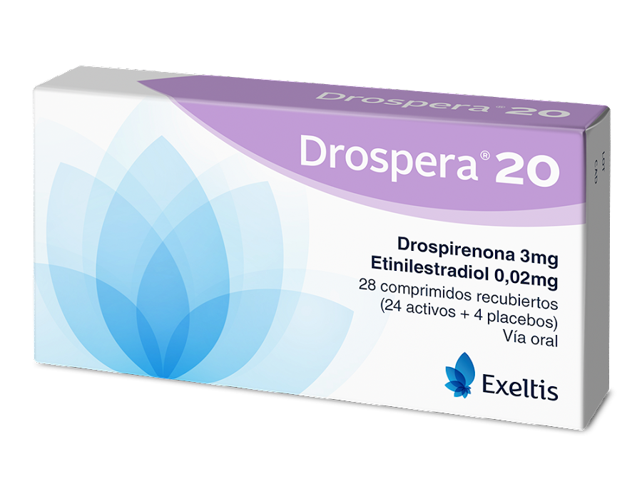 DROSPERA  20 3/0.02 MG COMPRIMIDOS CAJA X28COM.EXELTIS DROSPIRE ETINIL