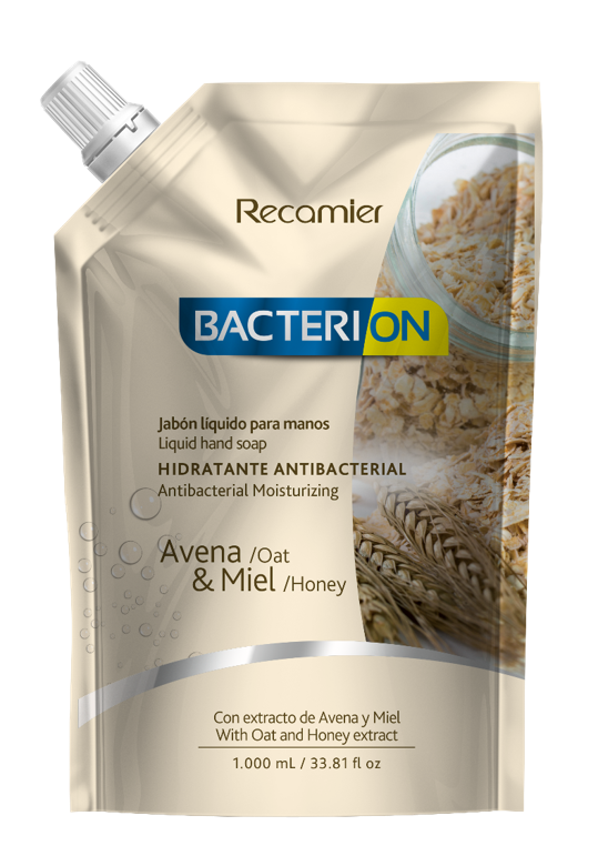 Jabon Liquido Bacterion Recamier Avena y miel x 500Ml