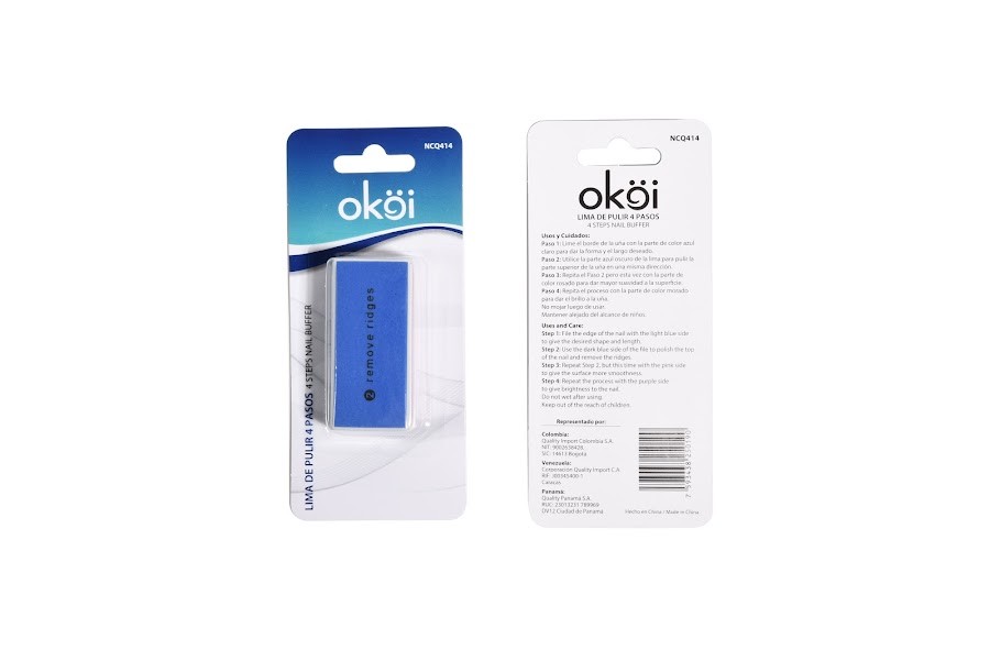 Lima De Uñas 4 Pasos Okoi Nail Buffer 4 Steps
