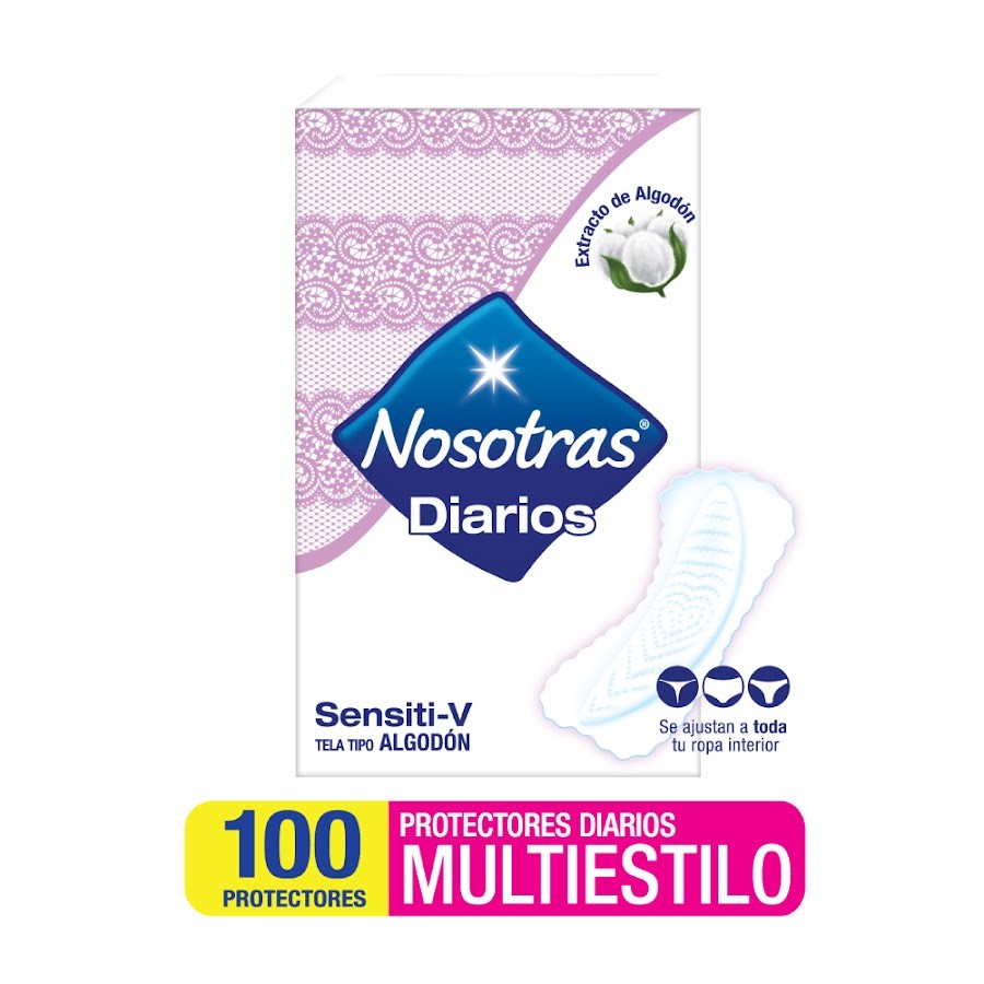 Protectores Nosotras Sensitive Multiestilo x100