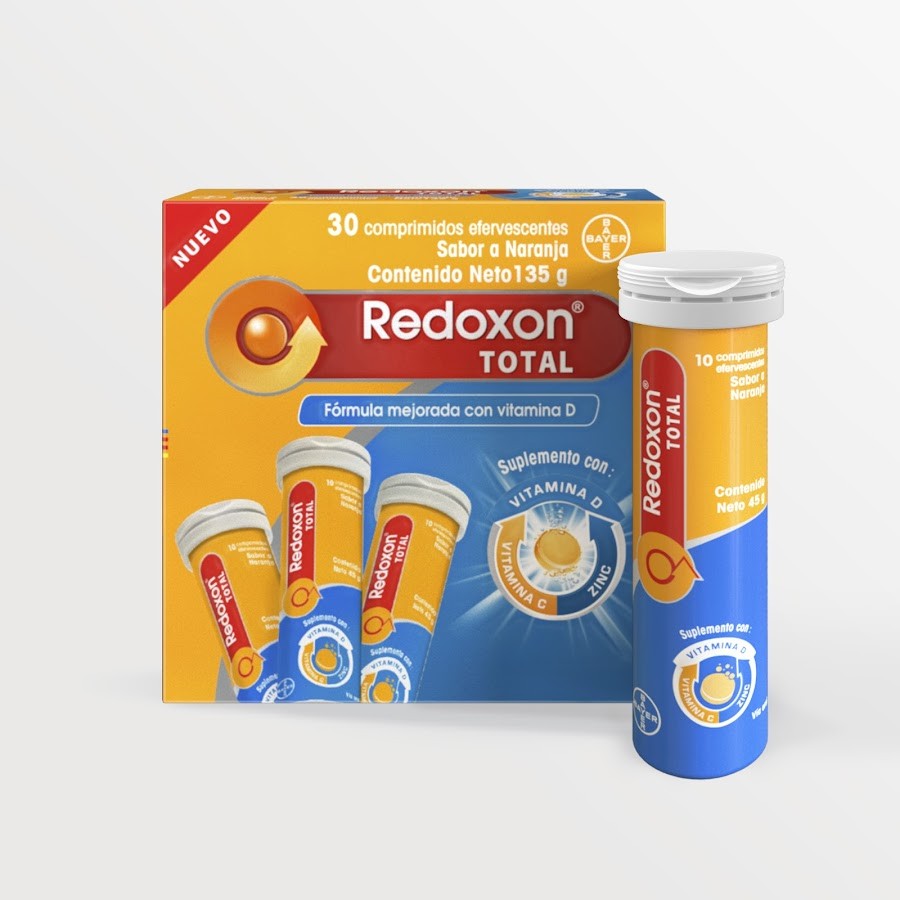 **Redoxon Total Bayer  Vita D, C y Zinc x 30Tab Efervescente