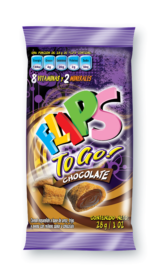 Cereal Flips Chocolate To Go Paquete X28G.