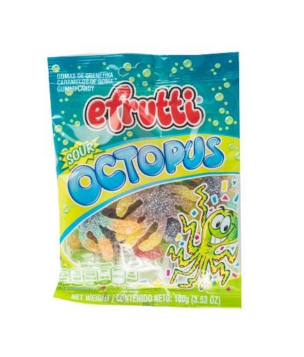 Gomas E.Frutti Sour Octopus Paquete X100G.