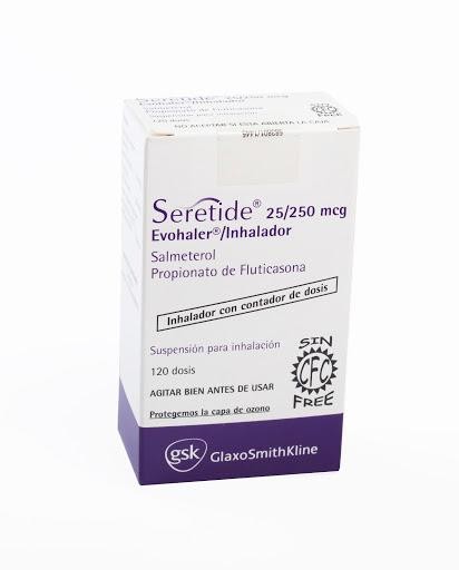 Seretide 25/250Mcg Inhalador Frasco x120Dos.GSK Salmeterol Fluticasona