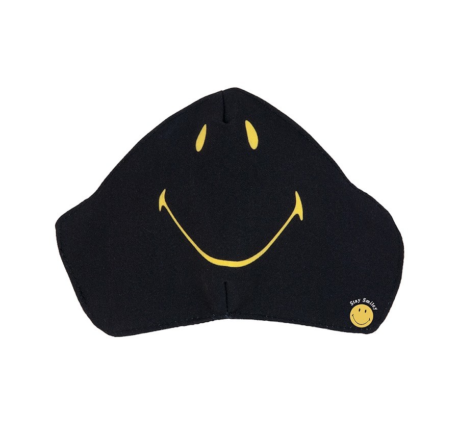 Tapabocas Smiley Adulto Feliz Negro x 1Und